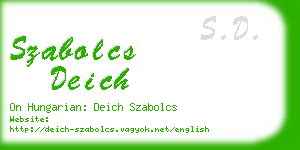 szabolcs deich business card